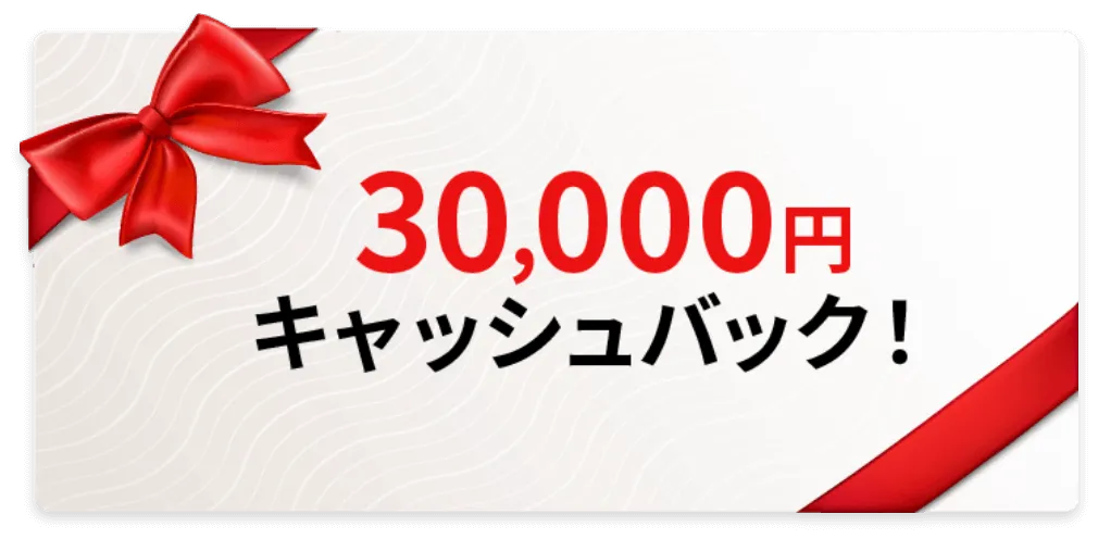 30,000円キャッシュバック!